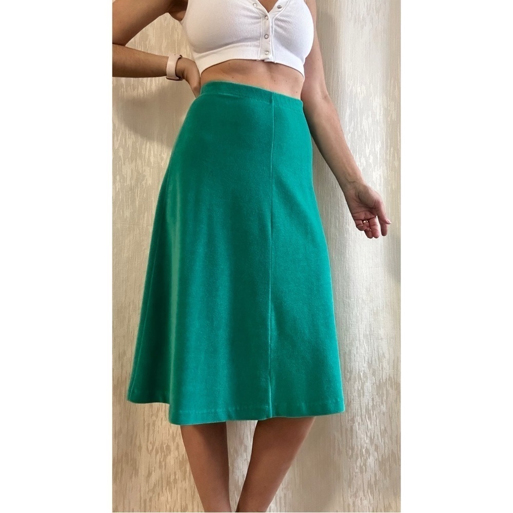 Vintage “Regency” midi green skirt, A-line